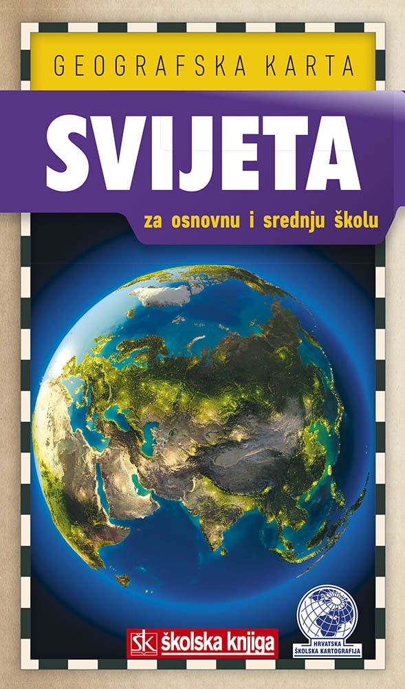 Geografska karta Svijeta za OŠ i SŠ