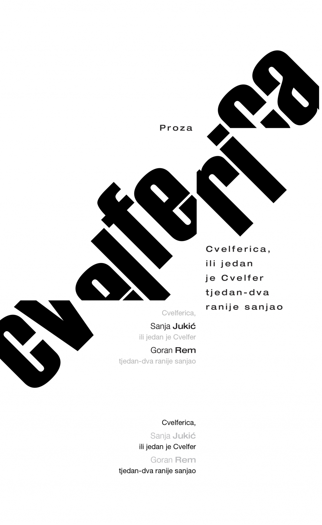 Cvelferica, ili jedan je Cvelfer tjedan-dva ranije sanjao : proza
