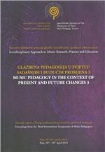 Glazbena pedagogija u svjetlu sadašnjih i budućih promjena - 3:Treći međunarodni simpozij glazbenih pedagoga, Pula, 18.-20. travnja 2013.