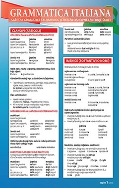 Cvrčkov memento: Grammatica italiana