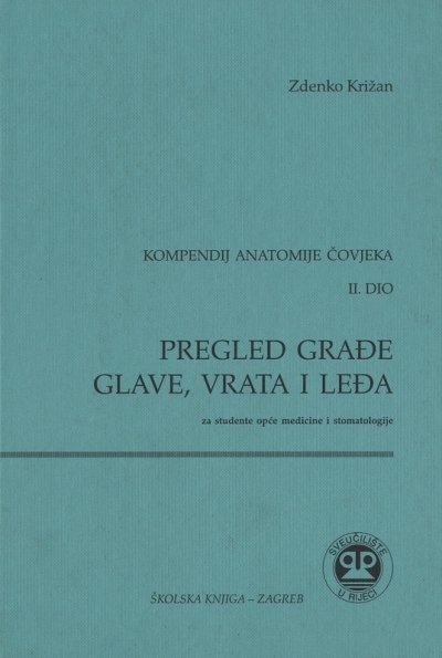 Kompendij anatomije čovjeka (dio 2) - Pregled građe glave, vrata i leđa