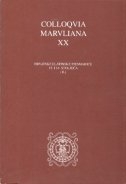 Colloquia Maruliana - Hrvatske i latinske pjesmarice 15. i 16. stoljeća (20.knjiga)