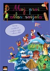 Moj prvi atlas svijeta + velika karta svijeta na magnetnoj ploči + 86 magneta s državama 