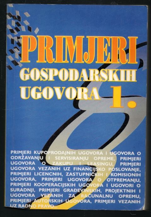 Primjeri gospodarskih ugovora 1.