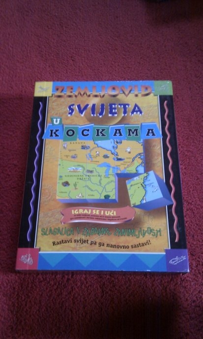 Zemljovid svijeta u kockama (6kocaka+60naljepnica)